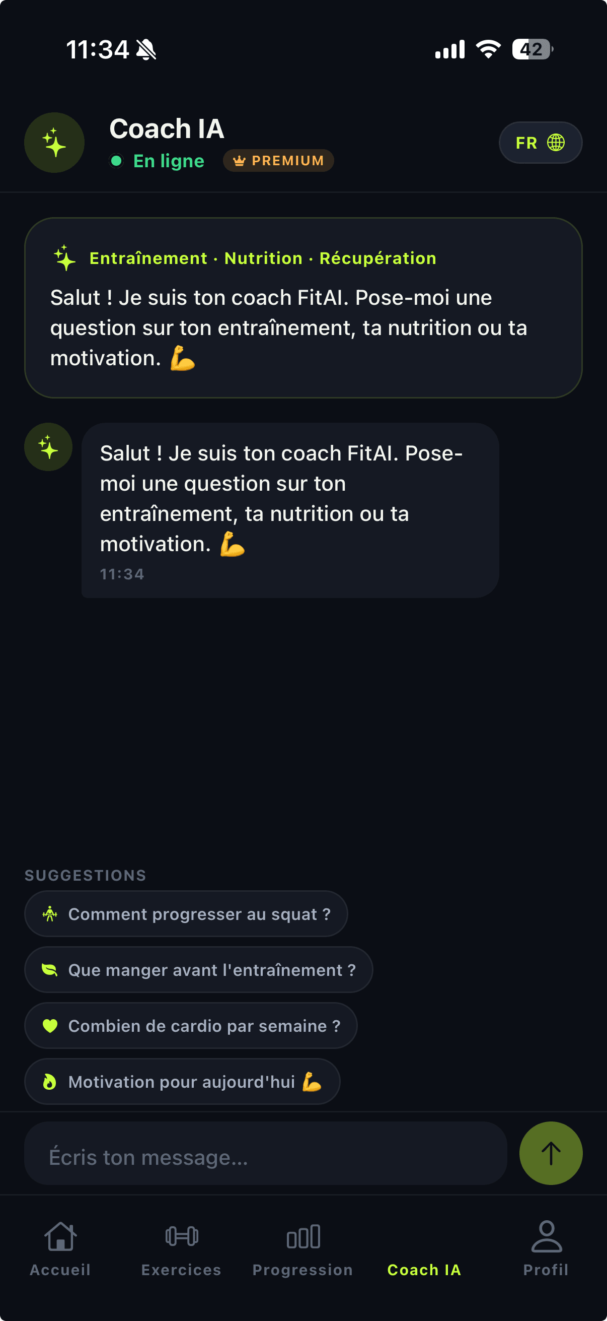 AI Coach chat