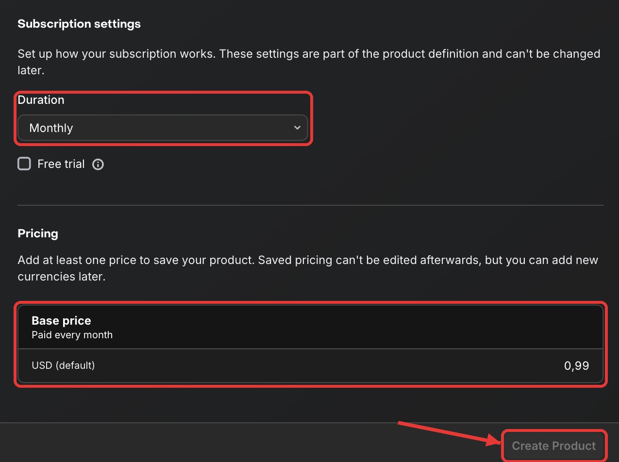The bottom of the form: Duration, Base price and the Create Product button